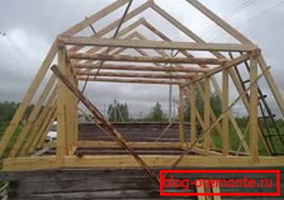 Instalarea de căpriori de sus