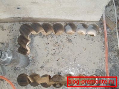 Gauri de găurire diamantate în beton pentru aranjarea trapei Gauri de găurire diamantate în beton pentru aranjarea trapei