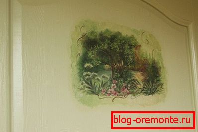 Decupați ușa cu murală de fundal Decupați ușa cu murală de fundal