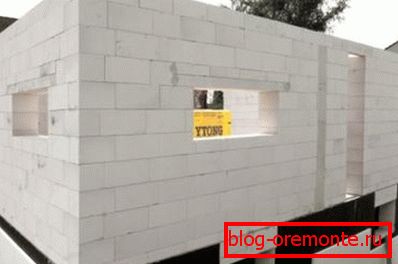 Foto zidărie din beton spumă zidită Foto zidărie din beton spumă zidită