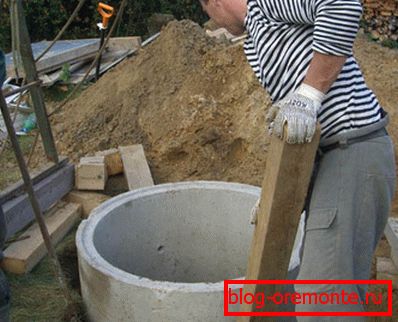 Montarea inelului de beton Montarea inelului de beton