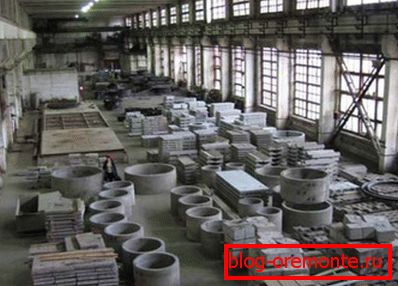 În produsele finite, inclusiv blocuri de perete și inele de beton În produsele finite, inclusiv blocuri de perete și inele de beton