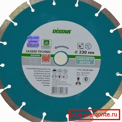 Disc profesional pentru lucrul cu beton Disc profesional pentru lucrul cu beton