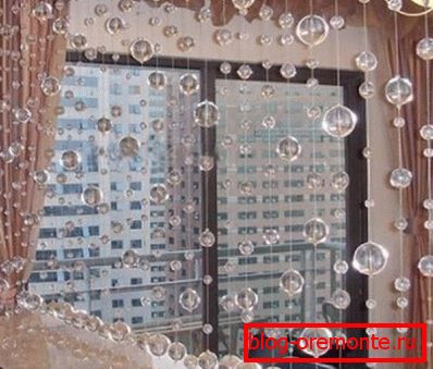 Perdele transparente cu margele Perdele transparente cu margele