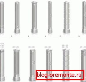 Diverse stâlpi de gard din beton Diverse stâlpi de gard din beton