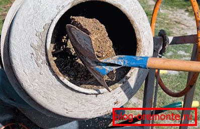 Frământarea într-un mixer de beton