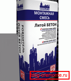 Amestec uscat pentru prepararea betonului turnat Amestec uscat pentru prepararea betonului turnat
