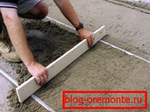 Aliniați șapa de ciment Aliniați șapa de ciment